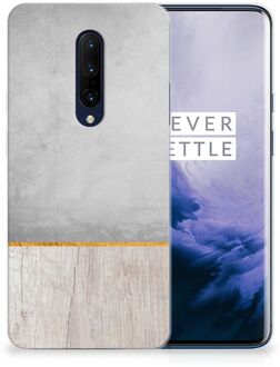 B2Ctelecom OnePlus 7 Pro Bumper Hoesje Wood Concrete