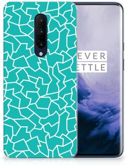 B2Ctelecom OnePlus 7 Pro Hoesje maken Design Cracks Blue