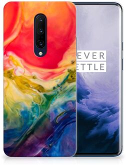 B2Ctelecom OnePlus 7 Pro Hoesje maken Watercolor Dark