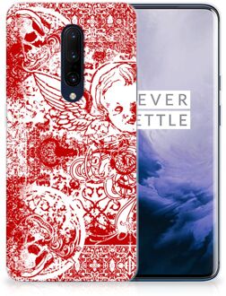 B2Ctelecom OnePlus 7 Pro Silicone Back Case Angel Skull Red