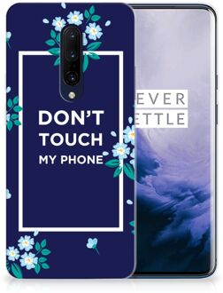 B2Ctelecom OnePlus 7 Pro Silicone-hoesje Flowers Blue DTMP