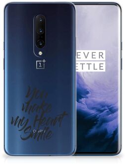 B2Ctelecom OnePlus 7 Pro Siliconen hoesje met naam Heart Smile