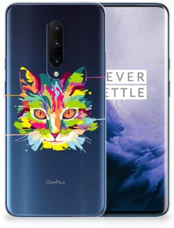 B2Ctelecom OnePlus 7 Pro Telefoonhoesje met Naam Cat Color