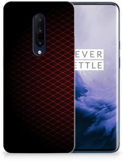 B2Ctelecom OnePlus 7 Pro TPU bumper Geruit Rood