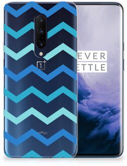 B2Ctelecom OnePlus 7 Pro TPU bumper Zigzag Blauw