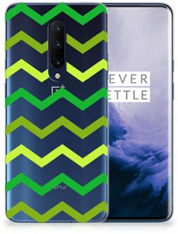 B2Ctelecom OnePlus 7 Pro TPU bumper Zigzag Groen