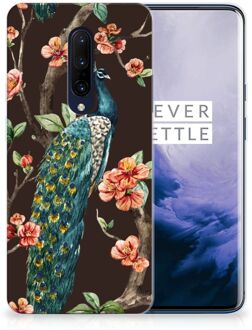 B2Ctelecom OnePlus 7 Pro TPU Hoesje Pauw met Bloemen