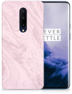 B2Ctelecom OnePlus 7 Pro TPU Siliconen Hoesje Marble Roze