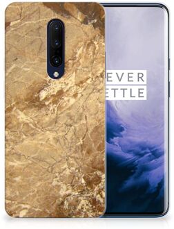 B2Ctelecom OnePlus 7 Pro TPU Siliconen Hoesje Marmer Beige