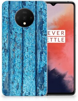 B2Ctelecom OnePlus 7T Bumper Hoesje Blauw Wood