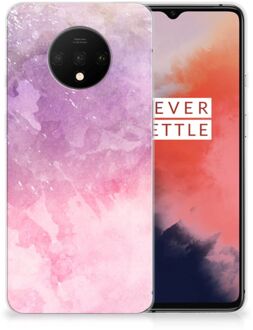 B2Ctelecom OnePlus 7T Hoesje maken Pink Purple Paint