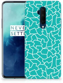 B2Ctelecom OnePlus 7T Pro Hoesje maken Design Cracks Blue