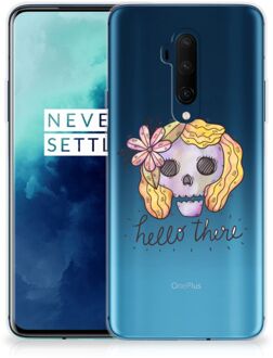 B2Ctelecom OnePlus 7T Pro Silicone Back Case Boho Skull