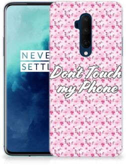 B2Ctelecom OnePlus 7T Pro Silicone-hoesje Flowers Pink DTMP