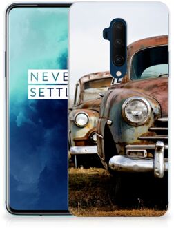 B2Ctelecom OnePlus 7T Pro Siliconen Hoesje met foto Vintage Auto