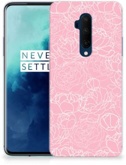 B2Ctelecom OnePlus 7T Pro Siliconen Hoesje White Flowers