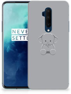 B2Ctelecom OnePlus 7T Pro Telefoonhoesje met Naam Grijs Baby Olifant