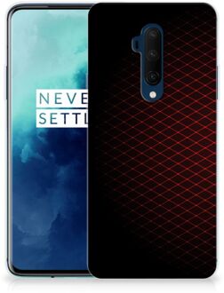 B2Ctelecom OnePlus 7T Pro TPU bumper Geruit Rood