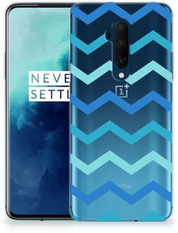 B2Ctelecom OnePlus 7T Pro TPU bumper Zigzag Blauw