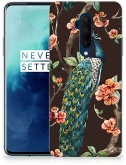 B2Ctelecom OnePlus 7T Pro TPU Hoesje Pauw met Bloemen