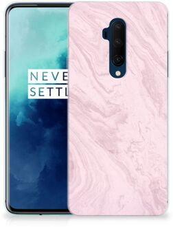 B2Ctelecom OnePlus 7T Pro TPU Siliconen Hoesje Marble Roze