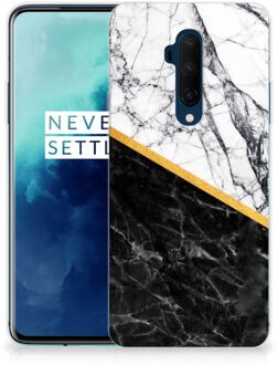 B2Ctelecom OnePlus 7T Pro TPU Siliconen Hoesje Marble White Black