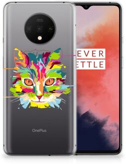 B2Ctelecom OnePlus 7T Telefoonhoesje met Naam Cat Color