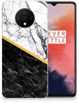 B2Ctelecom OnePlus 7T TPU Siliconen Hoesje Marble White Black