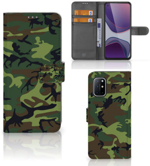 B2Ctelecom OnePlus 8T Portemonnee hoesje Army Dark