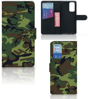 B2Ctelecom OnePlus 9 Pro Portemonnee hoesje Army Dark