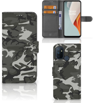 B2Ctelecom OnePlus Nord N100 Telefoon Hoesje Cadeau voor hem Army Light