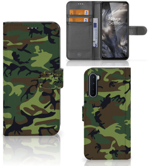 B2Ctelecom OnePlus Nord Portemonnee hoesje Army Dark