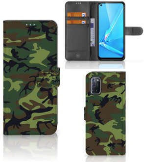 B2Ctelecom OPPO A72 | OPPO A52 Portemonnee hoesje Army Dark