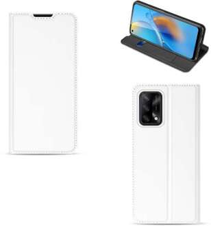 B2Ctelecom OPPO A74 4G Stand Case Hoesje Wit met Pashouder