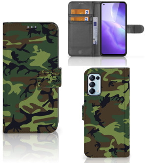 B2Ctelecom OPPO Find X3 Lite Portemonnee hoesje Army Dark