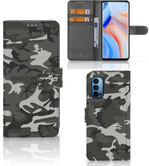 B2Ctelecom OPPO Reno 4 Pro 5G Telefoon Hoesje Cadeau voor hem Army Light