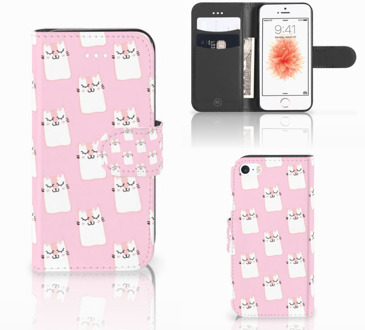 B2Ctelecom Portemonnee hoesje iPhone 5s Sleeping Cats