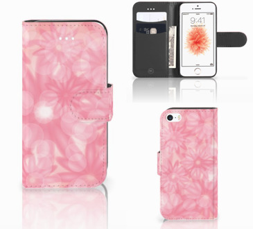 B2Ctelecom Portemonnee hoesje iPhone 5s Spring Flowers