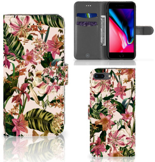 B2Ctelecom Portemonnee hoesje iPhone 7 Plus | 8 Plus Flowers