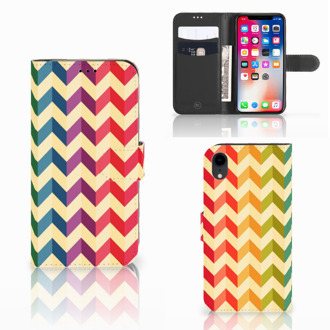 B2Ctelecom Portemonnee hoesje iPhone XR Zigzag Color