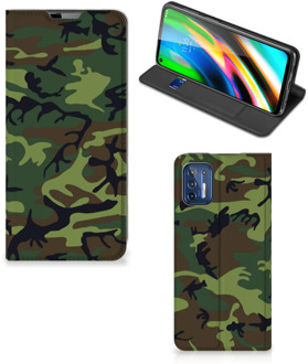 B2Ctelecom Portemonnee hoesje Motorola Moto G9 Plus Telefoonhoesje Army Dark