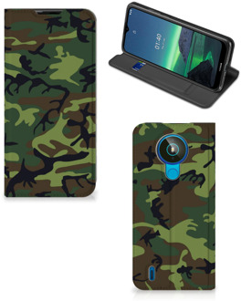 B2Ctelecom Portemonnee hoesje Nokia 1.4 Telefoonhoesje Army Dark