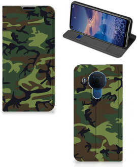 B2Ctelecom Portemonnee hoesje Nokia 5.4 Telefoonhoesje Army Dark