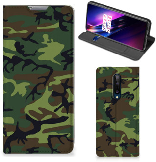 B2Ctelecom Portemonnee hoesje OnePlus 8 Telefoonhoesje Army Dark