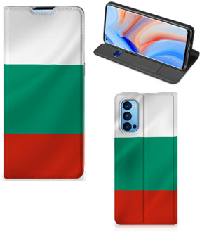 B2Ctelecom Portemonnee hoesje OPPO Reno4 Pro 5G Bookcase Bulgaarse Vlag