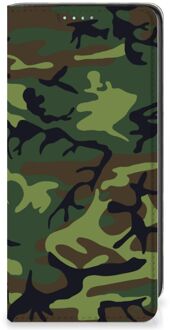 B2Ctelecom Portemonnee hoesje Samsung Galaxy A41 Telefoonhoesje Army Dark