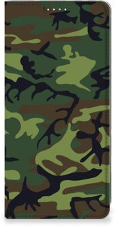 B2Ctelecom Portemonnee hoesje Samsung Galaxy A71 Telefoonhoesje Army Dark