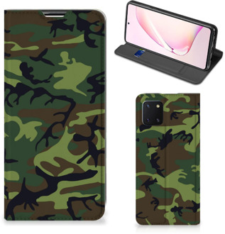 B2Ctelecom Portemonnee hoesje Samsung Galaxy Note 10 Lite Telefoonhoesje Army Dark