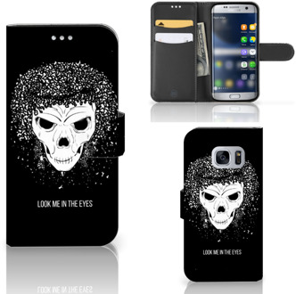 B2Ctelecom Portemonnee hoesje Samsung Galaxy S7 Skull Hair