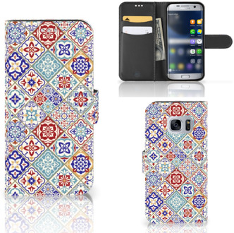 B2Ctelecom Portemonnee hoesje Samsung Galaxy S7 Tiles Color